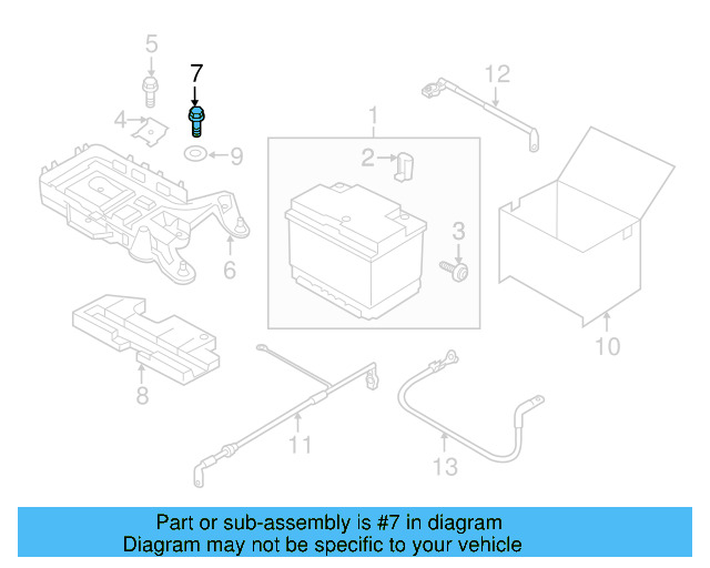 Battery Tray Mount Bolt N-104-827-01 - View 15