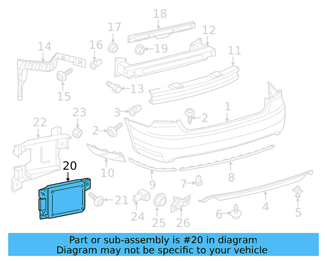 Blind Spot Radar 5Q0-907-686-B - View 16
