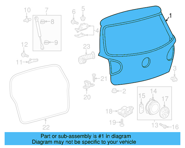 Lift Gate 5K6-827-025-J - View 6