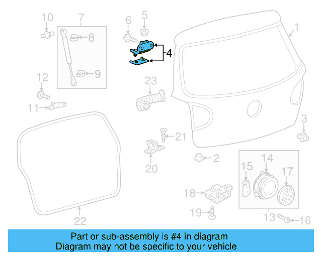 Hinge 5K6-827-301-A - View 3