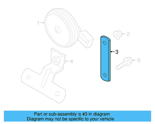 Alarm Horn Clip 2H0-951-107-A - View 3