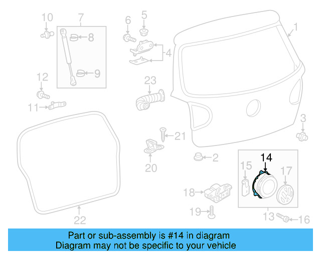 Gasket 1K0-827-634 - View 21