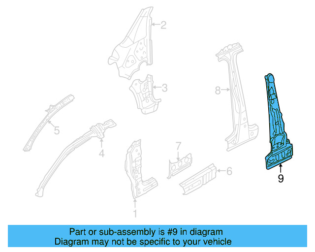 Lock Pillar Reinforced 1K3-809-444