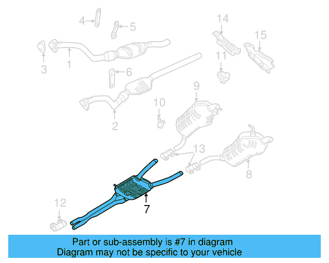 Muffler 3B0-253-409-AB - View 3
