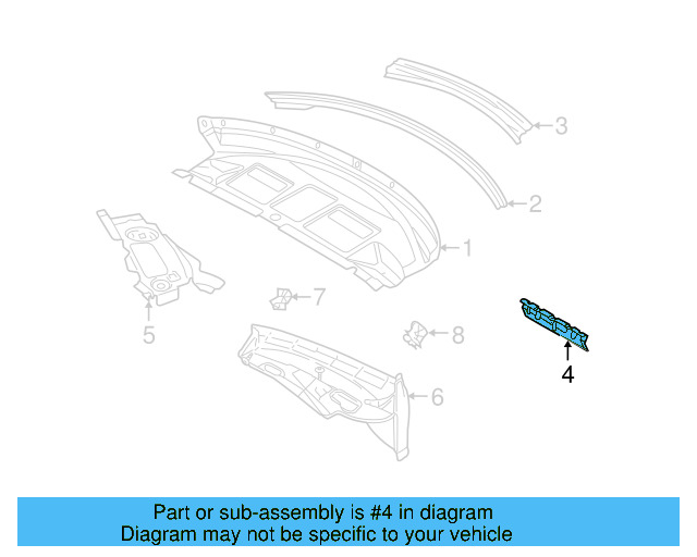 Storage Box Support Plate 1Y0-813-389-A - View 3
