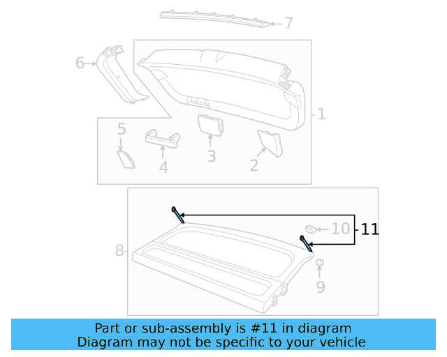 Tonneau Cover Strap 2GJ-863-634 - View 2