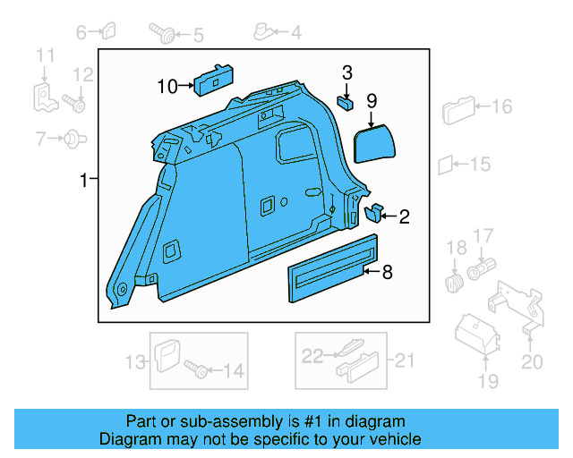 Wheelhouse Trim 5G9-867-428-AJ-CA9 - View 3