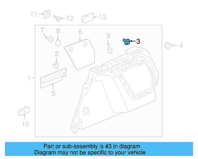 Trunk Trim Panel Clip 701-867-299-E-9B9 - View 42