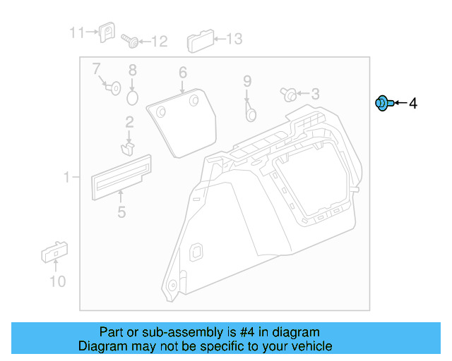 Trunk Trim Panel Clip 701-867-299-E-9B9 - View 41