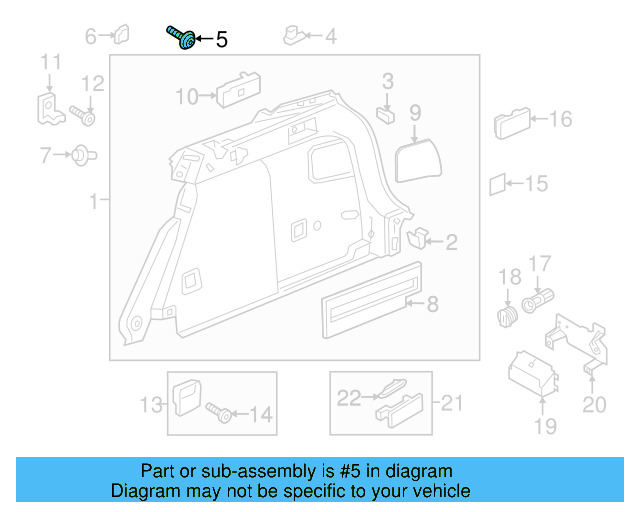 Wheelhouse Trim Screw N-106-327-02 - View 8