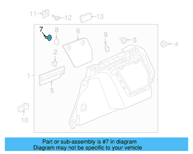 Trunk Trim Panel Clip 701-867-299-E-9B9 - View 44