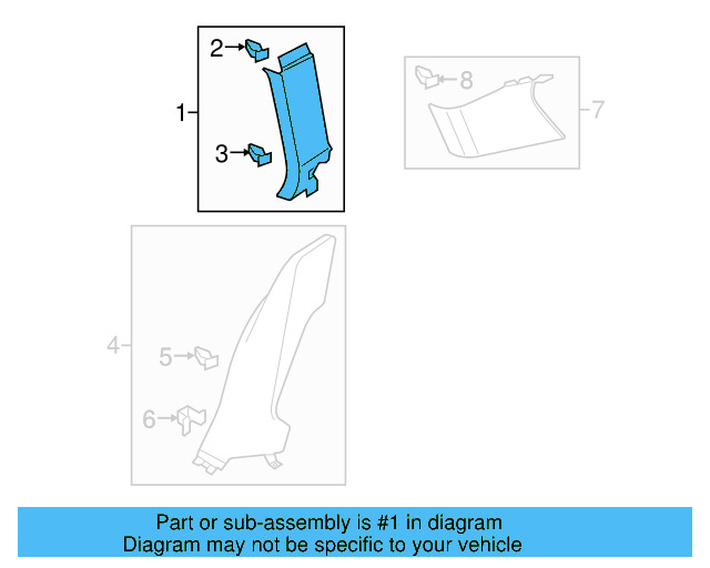 Upper Pillar Trim 5GM-867-287-F-ZA2