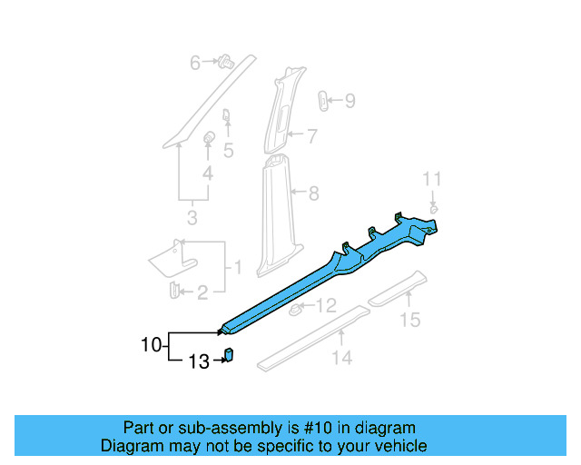Sill Plate 1J4-853-372-G-U71 - View 9