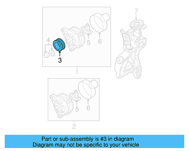Alternator Pulley 06B-903-119-D - View 31
