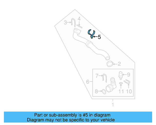 Upper Coupling Retainer Spring 1J0-121-142 - View 14