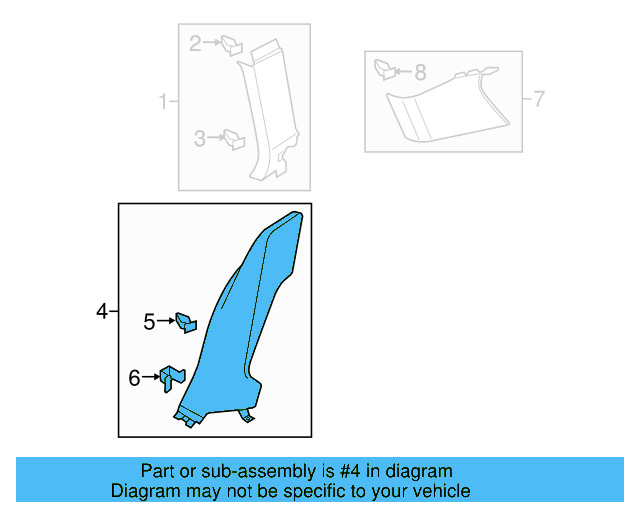Lower Pillar Trim 5GM-867-766-B-82V