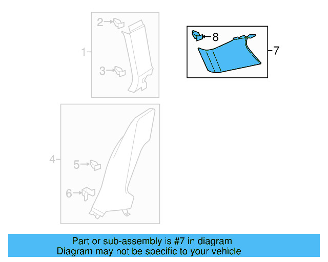 Rear Pillar Trim 5GM-867-246-A-Y20