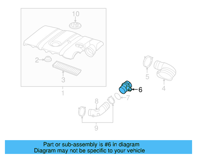 Mass Air Flow Sensor 07C-906-461 - View 8
