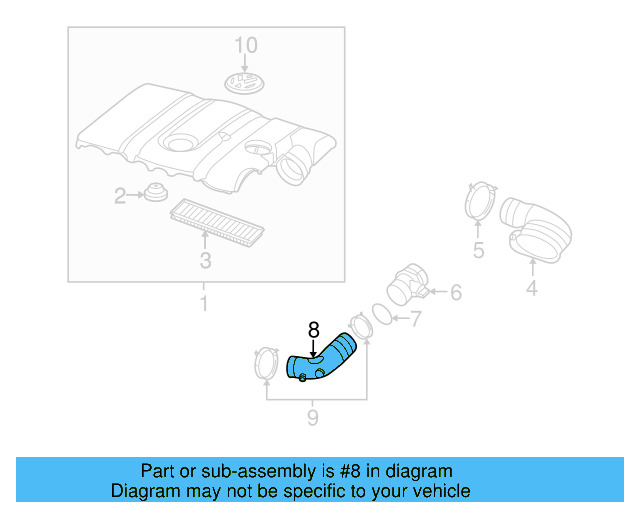 Intake Duct 1K0-129-618-AD - View 51