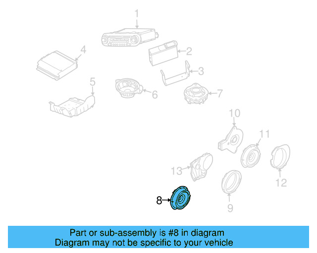 Front Dr Speaker 1Y0-035-411-M - View 8