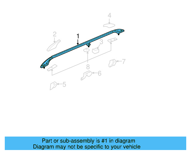 Roof Luggage Carrier Side Rail 3C9-860-025-B-03C - View 6