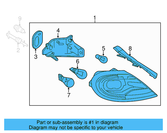 Tail Lamp Assembly 5C5-945-095-R - View 3