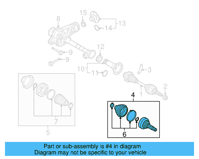 Inner Joint Assembly 7L0-498-103-A