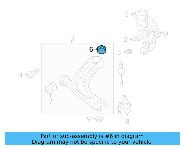 Lower Control Arm Rear Bushing 5Q0-407-183-K - View 7