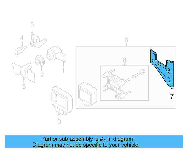 Distance Sensor Bracket 5Q0-907-461-A - View 12
