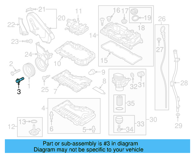 Water Pump Assembly Mount Bolt N-910-488-04 - View 7