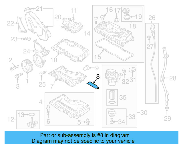 Upper Oil Pan Sealer D-176-501-A1 - View 29