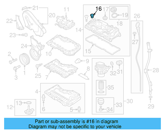 Drain Plug 06L-103-801 - View 5