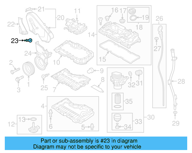 Lower Timing Cover Bolt WHT-005-821 - View 19