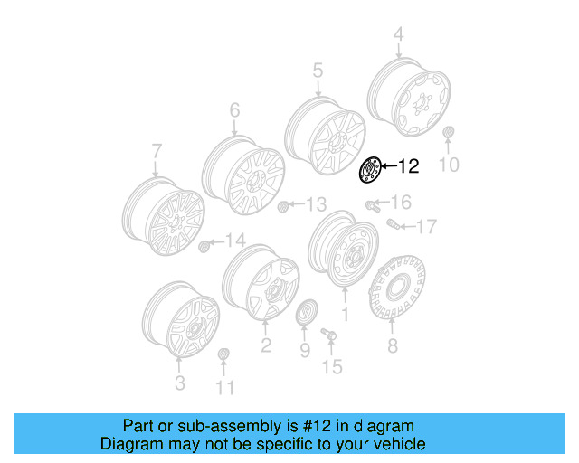 Center Cap 6N0-601-171-BXF - View 43