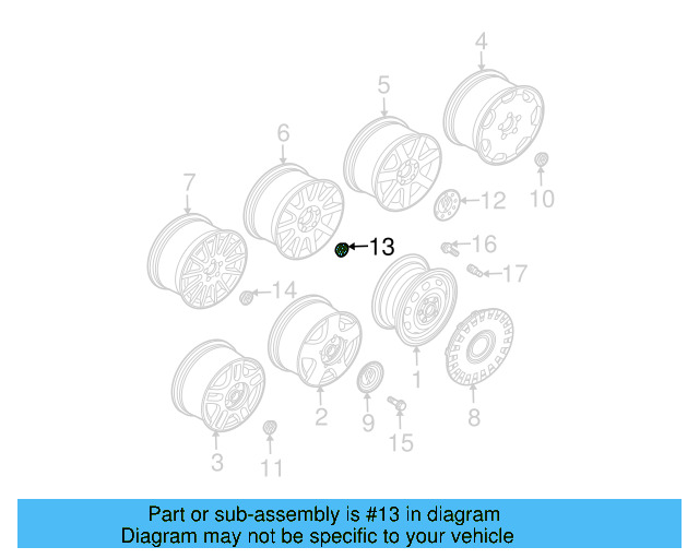 Center Cap 6N0-601-171-BXF - View 20