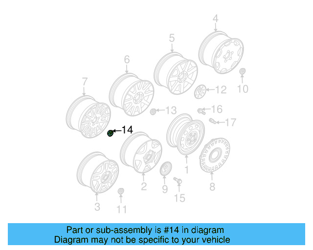 Center Cap 6N0-601-171-BXF - View 52