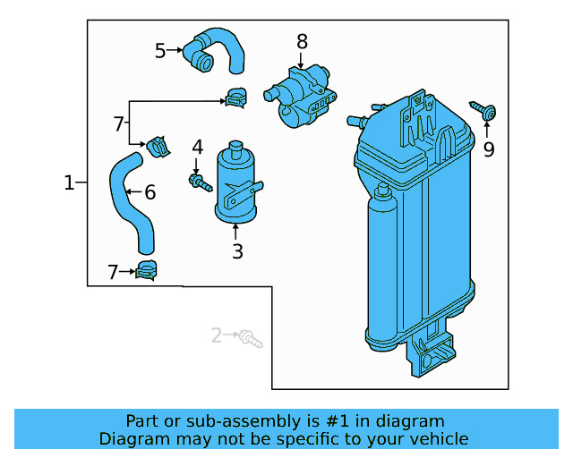 Vapor Canister 3Q0-201-797-D - View 2