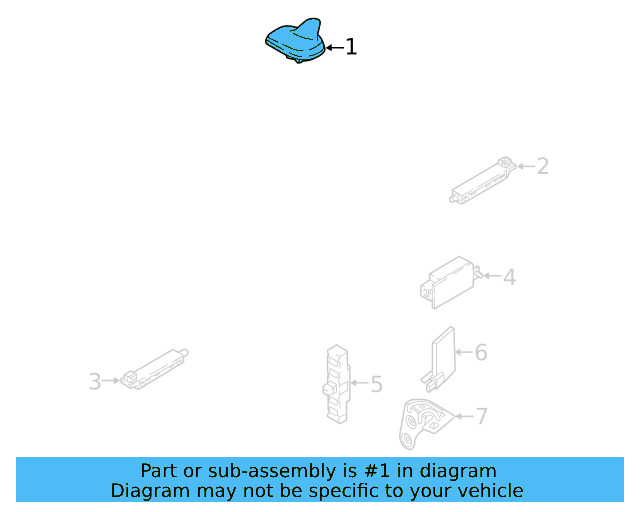 Antenna Assembly 5Q0-035-507-AB-5FQ - View 2