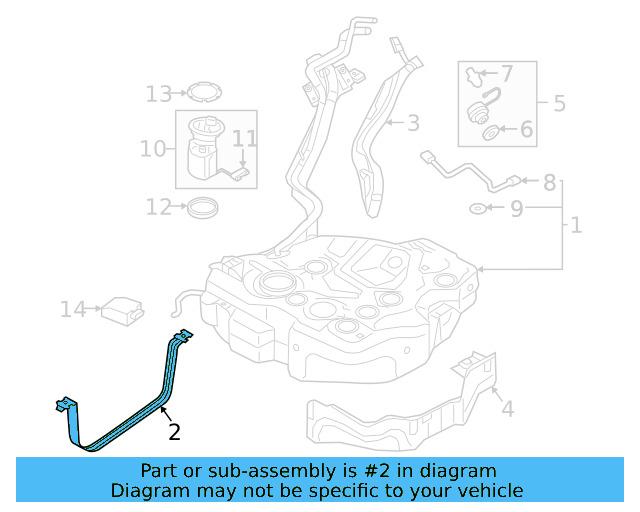 Tank Strap 5Q0-201-656-G - View 3