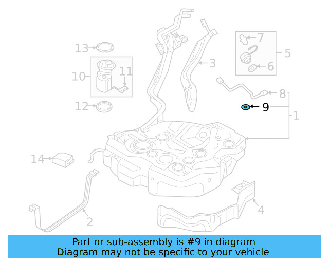 Fuel Tank Spacer 1J0-201-048-C - View 7