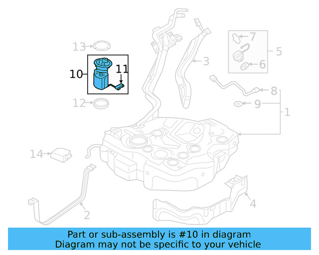 Fuel Pump Assembly 5QM-919-051-B - View 11