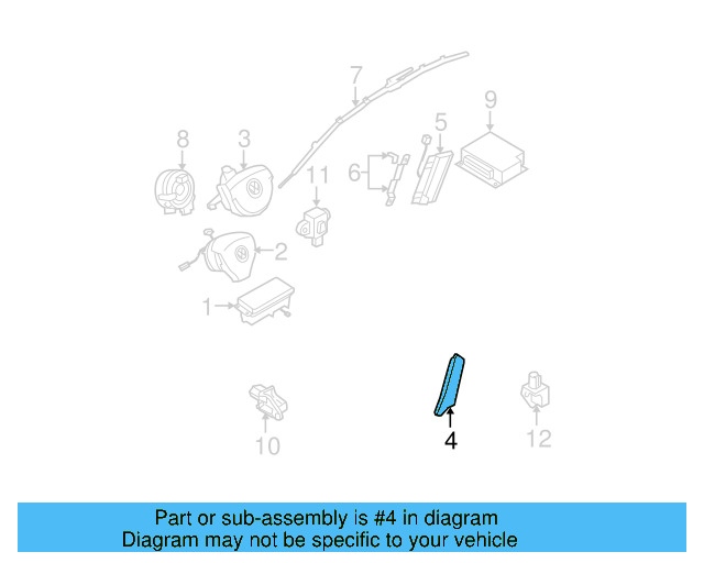 Side Impact Inflator Module 3C0-880-242-D - View 7