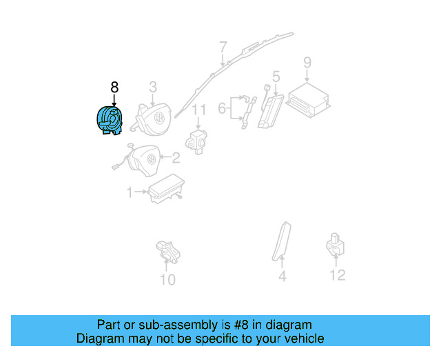 Clock Spring 3C0-959-653 - View 5