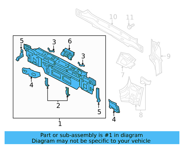 Rear Body Panel 5G9-813-304 - View 2