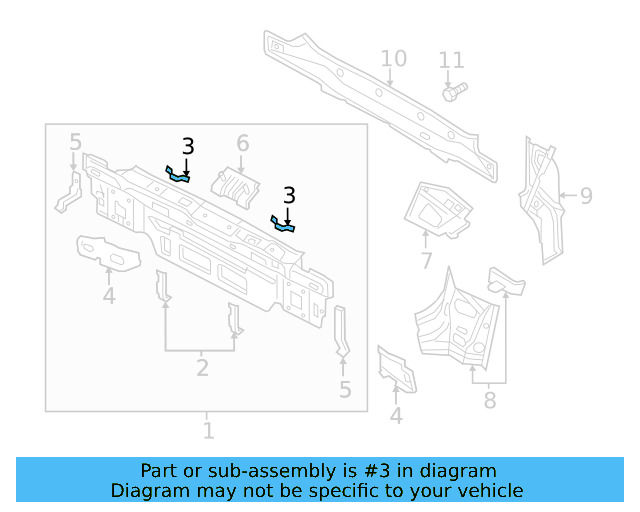 Rear Body Panel Retainer 6Q6-813-269 - View 15