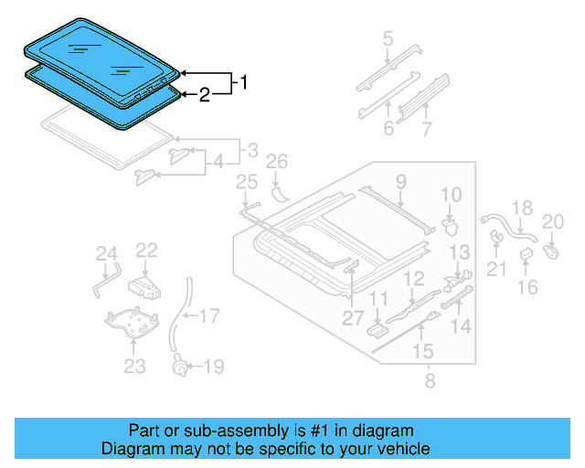 Sunroof Glass 4B0-877-071-H - View 13