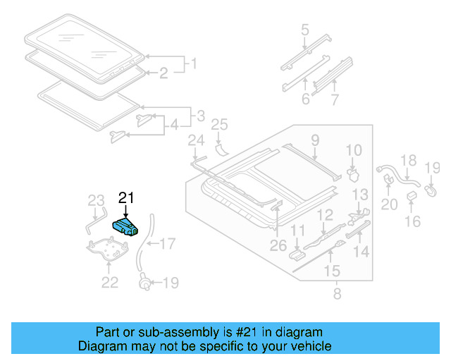 Sunroof Motor 1J6-959-591-C