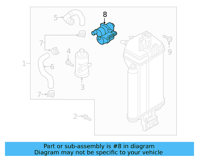 Evaporative Emissions System Leak Detection Pump 7L0-906-243-A - View 16