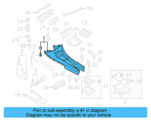 Front Console 3C1-863-243-L-1QB - View 6