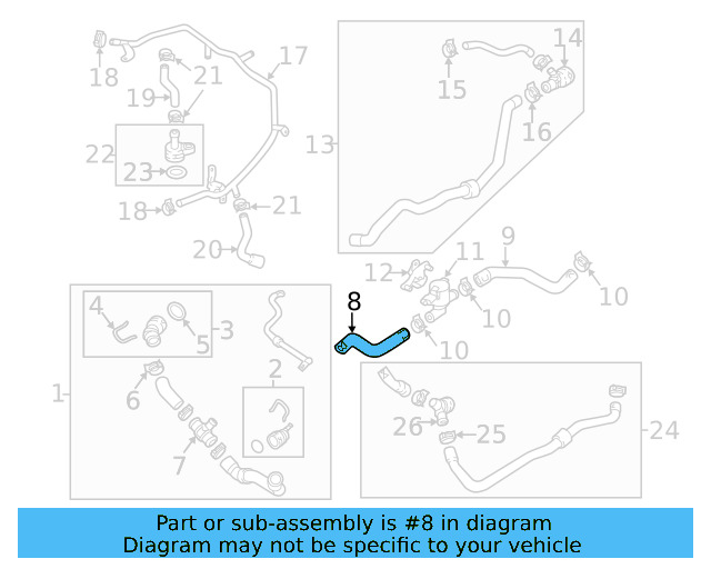 Coolant Hose 5C0-121-096-D - View 4